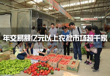 年交易額億元以上農批市場超千家