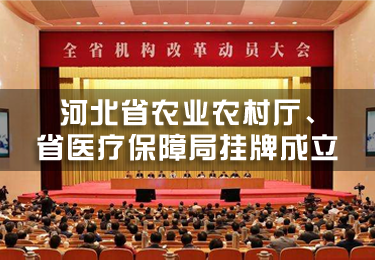 河北省農業(yè)農村廳、省醫(yī)療保障局掛牌成立