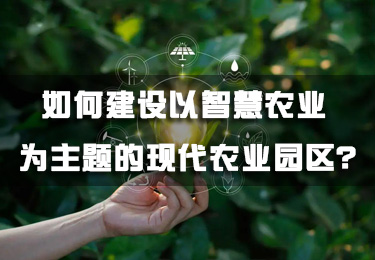 【行業資訊】如何建設以智慧農業為主題的現代農業園區？