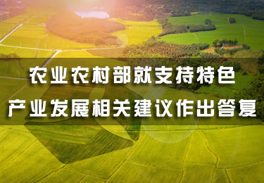 農業農村部就支持特色產業發展相關建議作出答復